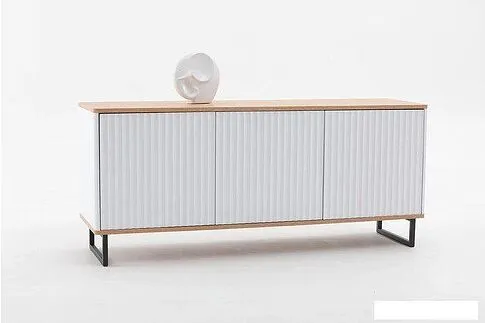 Тумба Shtabe Royal 5041 эко (белый/дуб сантана/черный)