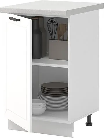 Шкаф напольный Mio Tesoro Альфа ШН 500 (белый/холст белый)