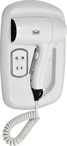 Сушилка для волос Puff 1203B (белый, с доп. розеткой)