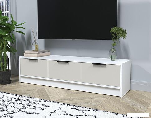 Тумба Интерлиния ТВ Концепт КТ-ТВ3-35 (персидский жемчуг/белый платинум)