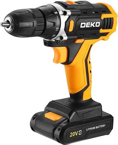 Дрель-шуруповерт Deko Banger 20V ONE + 083-1042 (с 1-им АКБ)