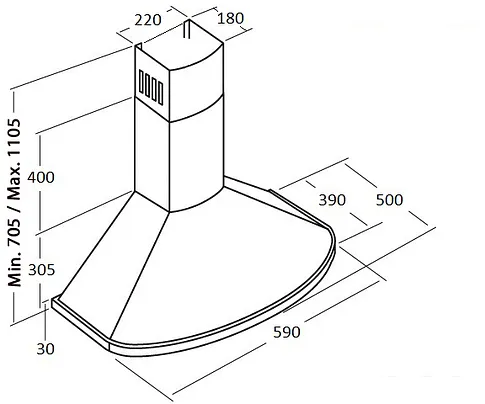 Кухонная вытяжка KUPPERSBERG Bona 60 B Bronze