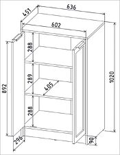 Тумба Интерлиния Концепт Тренд КТ-Т64 (дуб золотой/дуб серый)