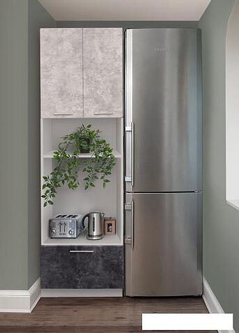 Шкаф-пенал Артём-Мебель 600мм СН-114.147 (ДСП бетон спаркс лайт/бетон спаркс)