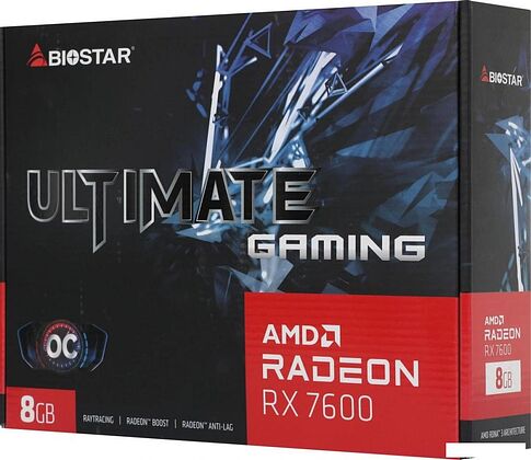 Видеокарта BIOSTAR Radeon RX 7600 OC 8GB GDDR6 VA76S6RM81