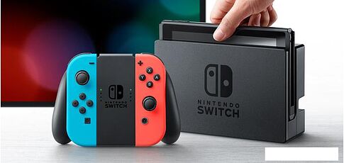 Игровая приставка Nintendo Switch 2019 (с неоновыми Joy-Con)