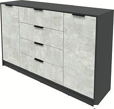 Тумба Интерлиния Концепт КТ-Т160 (бетон лайт/антрацит)