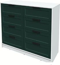 Комод Интерлиния Концепт Тренд КТ-К117 (белый платинум/изумруд)