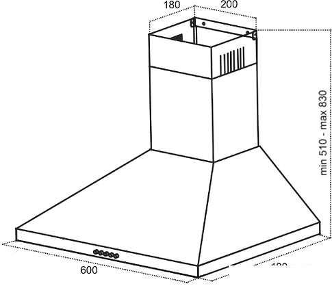 Кухонная вытяжка Germes Piramida 60 White