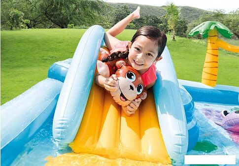 Надувной бассейн Intex Джунгли 57161 (257х216х84)