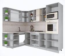 Готовая кухня Интерлиния Мила Крафт 1.68x2.6 левая (дуб английский)