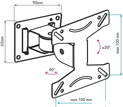 Кронштейн VLK TRENTO-102 (черный)