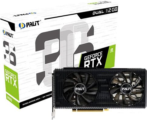 Видеокарта Palit GeForce RTX 3060 Dual 12GB GDDR6 NE63060019K9-190AD