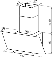 Кухонная вытяжка Ciarko Diana 60 (черный)