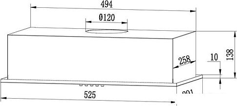Кухонная вытяжка CENTEK CT-1850-52 (черный)