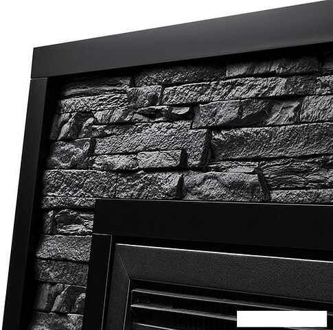 Портал Firelight Loft 30 (камень черный/черная эмаль)