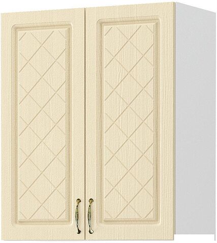 Шкаф навесной Mio Tesoro Модена ШВ 600 (белый/дуб ваниль)