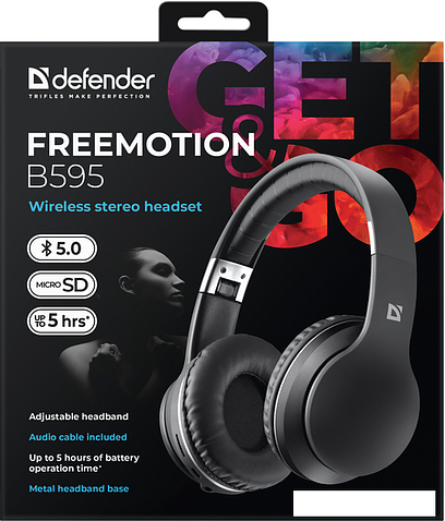 Наушники Defender FreeMotion B595 (черный)