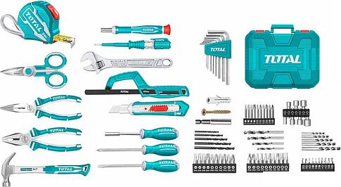 Ударная дрель-шуруповерт Total THKTHP11652 (с 1-м АКБ, кейс, набор оснастки)