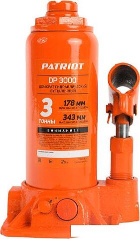 Бутылочный домкрат Patriot DB 3000 3т
