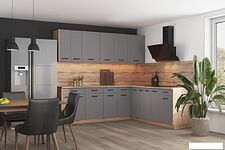 Шкаф напольный Genesis Мебель Алиса Грей 600 2 двери (дуб золотой/серый)