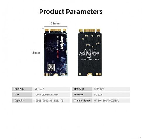 SSD KingSpec NE-128-2242 128GB