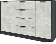 Тумба Интерлиния Концепт КТ-Т160 (бетон лайт/антрацит)