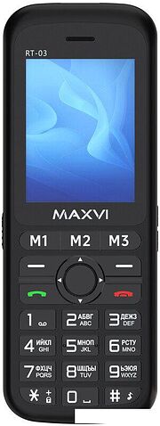 Кнопочный телефон Maxvi RT-03 (черный)