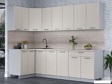 Готовая кухня Интерлиния Мила Лайт 1.2x2.6 (персидский жемчуг/персидский жемчуг/травертин серый) Готовая кухня Интерлиния Мила Лайт 1.2x2.6 (персидский жемчуг/персидский жемчуг/травертин серый)