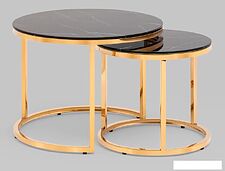 Журнальный столик Stool Group Селена (стекло черный мрамор/золото) Журнальный столик Stool Group Селена (стекло черный мрамор/золото)