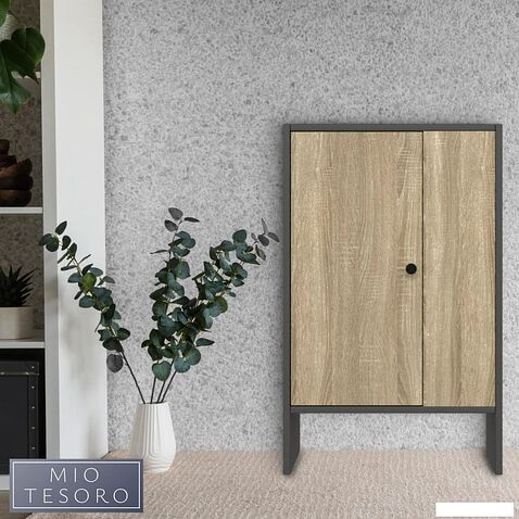 Тумба Mio Tesoro Мини 1 дверь 2.07.03.090.12 (черный/сонома)