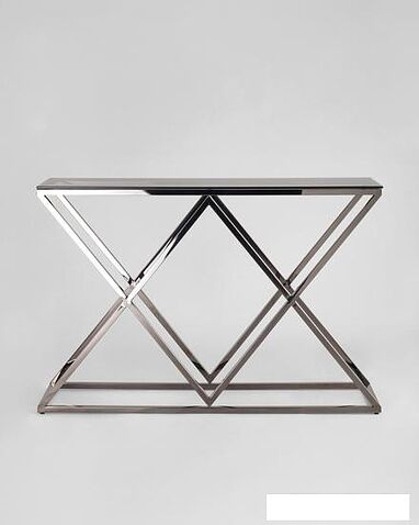Консольный стол Stool Group Инсигния 115x30 ECST-026-BG-SK (стекло Smoke/сталь темный хром)