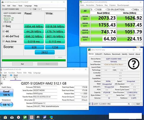 SSD QUMO Novation M2 NVMe 512GB Q3DT-512GMSY-NM2