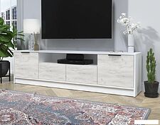 Тумба Интерлиния ТВ Концепт КТ-ТВ4-50 (дуб белый/белый платинум)