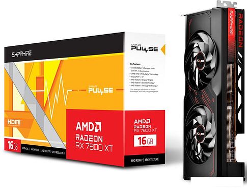 Видеокарта Sapphire Pulse Radeon RX 7800 XT 16GB 11330-02-20G