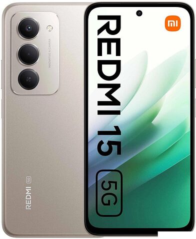 Телефон Xiaomi Redmi 15 5G 8GB/256GB европейская версия (титановый)
