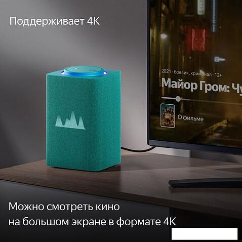 Умная колонка Яндекс Станция Макс (с хабом умного дома Zigbee, бирюзовый)