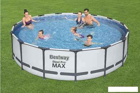 Каркасный бассейн Bestway Steel Pro Max (457x107, с фильтр-насосом, чехлом, диспенсером и лестницей)