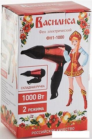 Фен Василиса ФН1-1000 (черный/красный)