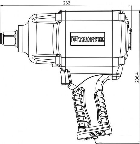 Пневматический гайковерт Thorvik AIW3416