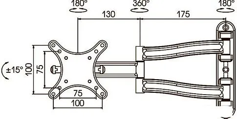Кронштейн Kromax Techno-1 (черный)