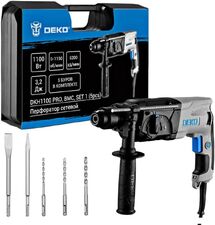 Перфоратор Deko DKH1100 PRO 081-1048 (оснастка, кейс)