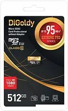 Карта памяти DiGoldy Extreme Pro microSDXC 512GB DG512GCSDXC10UHS-1-ELU3 (без адаптера) Карта памяти DiGoldy Extreme Pro microSDXC 512GB DG512GCSDXC10UHS-1-ELU3 (без адаптера)