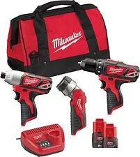 Milwaukee М12 ВPP3А-202B 4933441225 (шуруповерт, винтоверт, фонарь, 2 АКБ, сумка) Milwaukee М12 ВPP3А-202B 4933441225 (шуруповерт, винтоверт, фонарь, 2 АКБ, сумка)