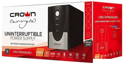 Источник бесперебойного питания CrownMicro CMU-SP800 Euro