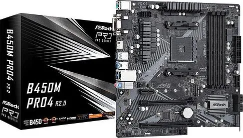 Материнская плата ASRock B450M Pro4 R2.0