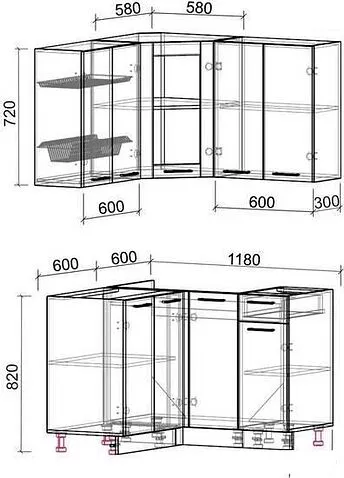 Готовая кухня Интерлиния Мила 12x12 без столешницы (белый платинум)