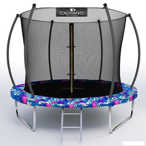 Батут Calviano Inside Master Smile 252 см - 8ft (внутренняя сетка, с лестницей)