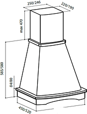 Кухонная вытяжка LEX Astoria 900 (слоновая кость)