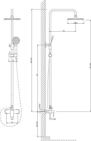 Душевая система  Voda VST113